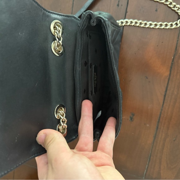 Kate Spade Black Chevron Quilted Crossbody - Picture 3 of 5